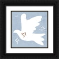 thumbnail image 1 of Wang, Melissa 26x26 Black Ornate Wood Framed with Double Matting Museum Art Print Titled - White Dove I, 1 of 4