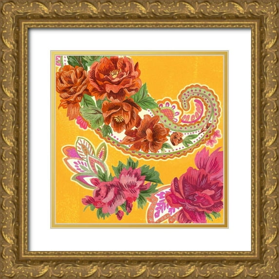 Wang, Melissa 26x26 Gold Ornate Wood Framed with Double Matting Museum Art Print Titled - China Garden III