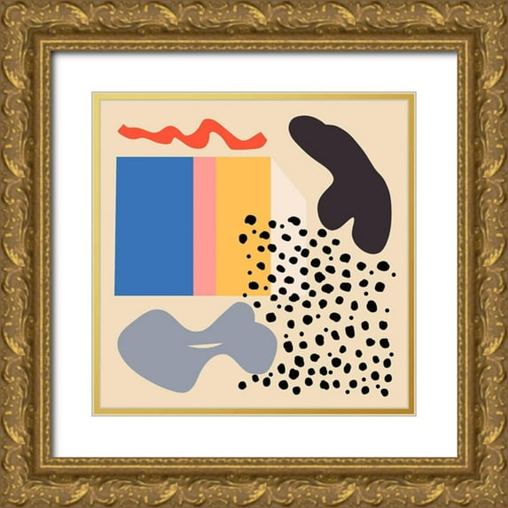 Wang, Melissa 26x26 Gold Ornate Wood Framed with Double Matting Museum Art Print Titled - The 90s V