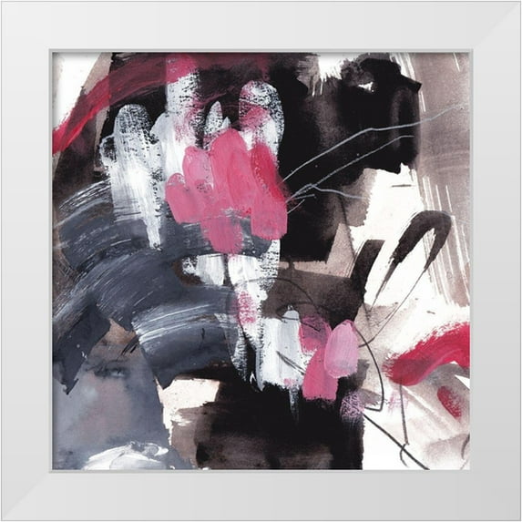 Wang, Melissa 26x26 White Modern Wood Framed Museum Art Print Titled - Holding Fire I