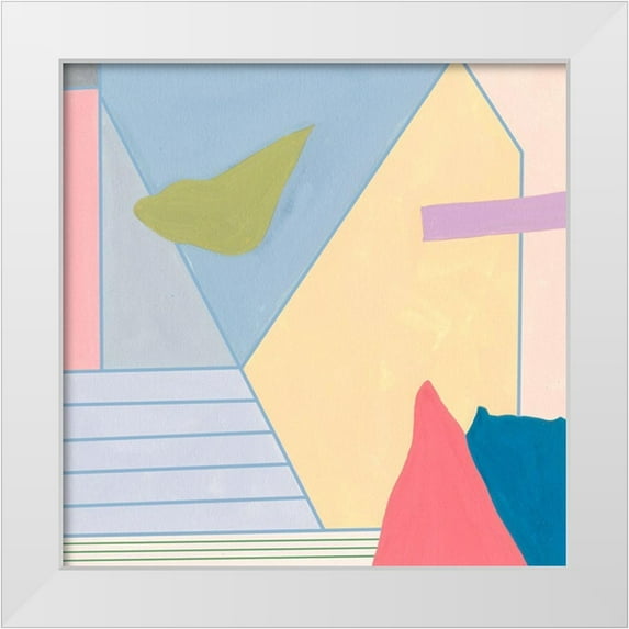 Wang, Melissa 26x26 White Modern Wood Framed Museum Art Print Titled - Radiant Light I