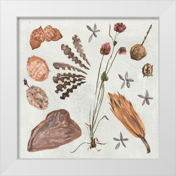 Wang, Melissa 26x26 White Modern Wood Framed Museum Art Print Titled - Small Things II