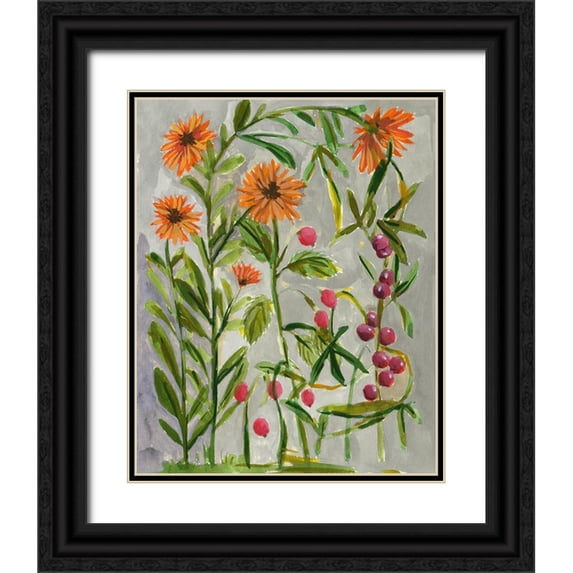 Wang, Melissa 26x32 Black Ornate Wood Framed with Double Matting Museum Art Print Titled - Dear Nature III