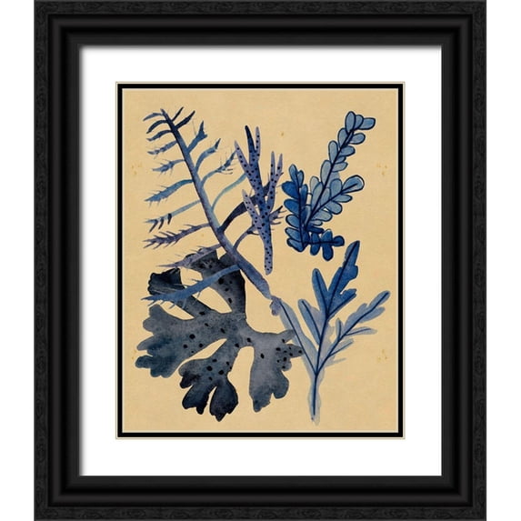 Wang, Melissa 26x32 Black Ornate Wood Framed with Double Matting Museum Art Print Titled - Underwater Forest II