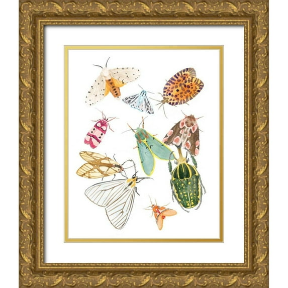 Wang, Melissa 26x32 Gold Ornate Wood Framed with Double Matting Museum Art Print Titled - On Stage II
