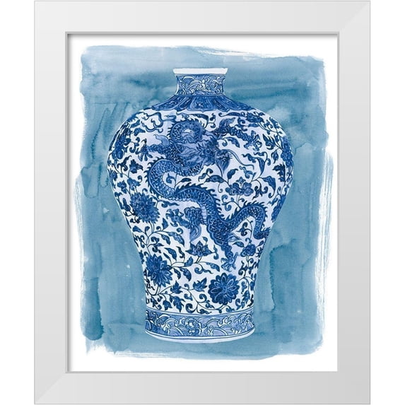 Wang, Melissa 26x32 White Modern Wood Framed Museum Art Print Titled - Ming Vase II