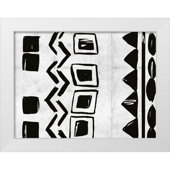 Wang, Melissa 32x25 White Modern Wood Framed Museum Art Print Titled - Becoming One II