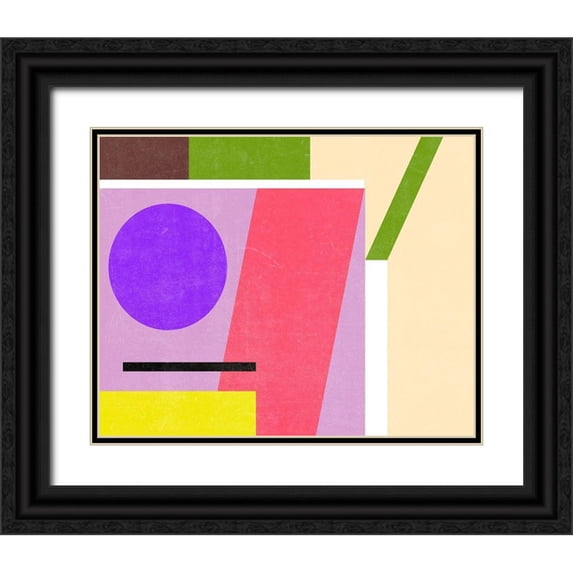 Wang, Melissa 32x26 Black Ornate Wood Framed with Double Matting Museum Art Print Titled - Color Composition I