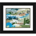 thumbnail image 1 of Wang, Melissa 32x26 Black Ornate Wood Framed with Double Matting Museum Art Print Titled - Mountain River II, 1 of 4