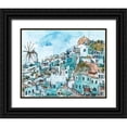 thumbnail image 1 of Wang, Melissa 32x26 Black Ornate Wood Framed with Double Matting Museum Art Print Titled - Secret Greece II, 1 of 4