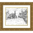 thumbnail image 1 of Wang, Melissa 32x26 Gold Ornate Wood Framed with Double Matting Museum Art Print Titled - European Vacation in BandW I, 1 of 4