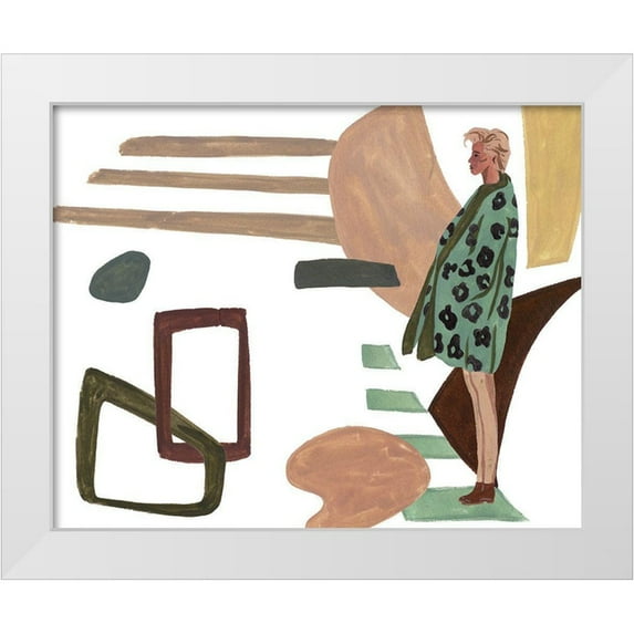 Wang, Melissa 32x26 White Modern Wood Framed Museum Art Print Titled - Vintage Vibes V
