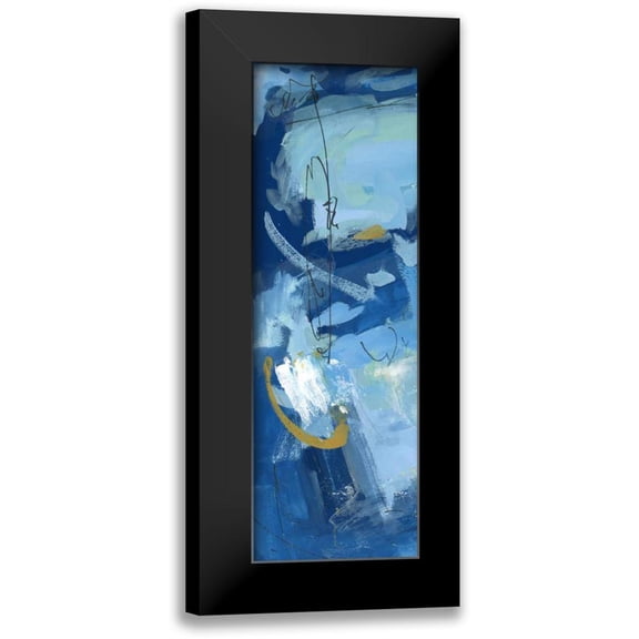 Wang, Melissa 7x14 Black Modern Framed Museum Art Print Titled - Composition 3b