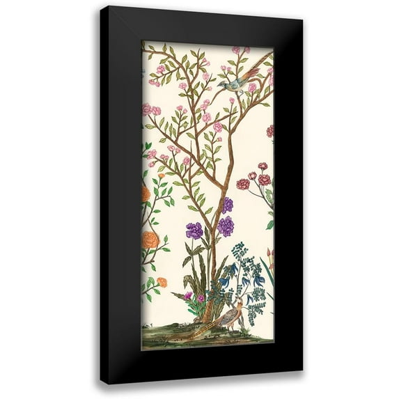 Wang, Melissa 8x14 Black Modern Framed Museum Art Print Titled - Traditional Chinoiserie II