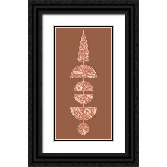 Wang, Melissa 9x14 Black Ornate Wood Framed with Double Matting Museum Art Print Titled - Moon Chime II