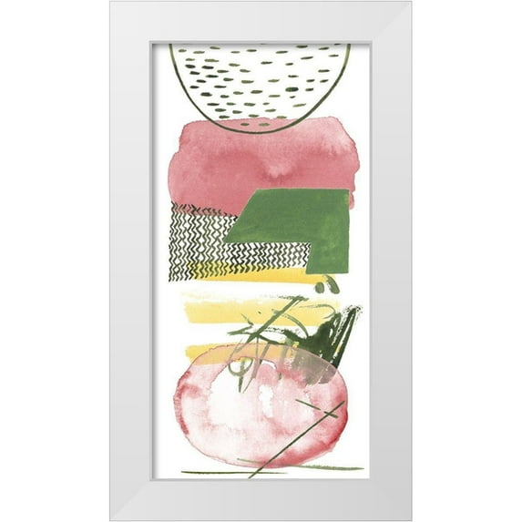 Wang, Melissa 9x14 White Modern Wood Framed Museum Art Print Titled - Meadow Field II