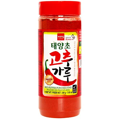 Wang Red Pepper Powder, FINE Gochugaru, Chilli Powder, 7.05 Ounce (Pack