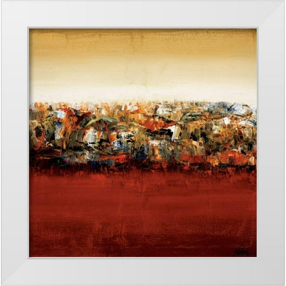 Wang, Yehan 15x15 White Modern Wood Framed Museum Art Print Titled - Red Lake