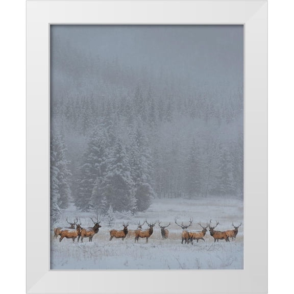Wang, Yun 12x14 White Modern Wood Framed Museum Art Print Titled - Standing In Storm