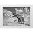 thumbnail image 1 of Wang, Yun 24x17 White Modern Wood Framed Museum Art Print Titled - Elephant Drinking, 1 of 4
