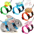 thumbnail image 1 of Wang jianhao Small Pet Harness and Leash, 4-Pack Adjustable Vest Set for Rabbits, Bunnies and Ferrets, 1 of 8