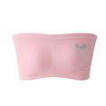 thumbnail image 1 of Wang6 Oversized Push up Strapless Bras for Women Supportive Bandeau Bra Non Wireless No Underwire Padded Tube Bra with Sequins Bow Tie Pink XXXXL, 1 of 2