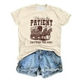 thumbnail image 1 of Wang6 Oversized Short Sleeve TShirts for Women Causal Please Be Patient with Me I'm from the 1900s Letter Printed Graphic Tees Summer Crew Neck Loose Fit Tops Beige XXL, 1 of 3