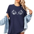 thumbnail image 1 of Wang6 Womens Plus Size Short Sleeve Tshirts Casual Seashell Printed Graphic Tees Summer Crew Neck Loose Fit Tops Navy XL, 1 of 4