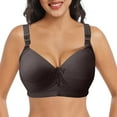 thumbnail image 1 of Wang6 Womens Plus Size Wireless Minimizer Bras Push up Seamless Padded Bras Full Coverage Large Bust Bra Deep V Neck T Shirt Bralettes Dark Gray 42, 1 of 3