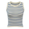 thumbnail image 1 of Wang6 Womens Ribbed Turtleneck Tank Tops Trendy Sleeveless Knit Tshirts Causal Striped Printed Going out Tops Tees Beige One Size, 1 of 6
