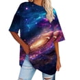 thumbnail image 1 of Wang6 Womens Short Sleeve Graphic Tshirts Shirts Trendy Plus Size Tie Dye Printed Long Tops Causal Crew Neck Loose Fit Tees Purple4 XL, 1 of 4