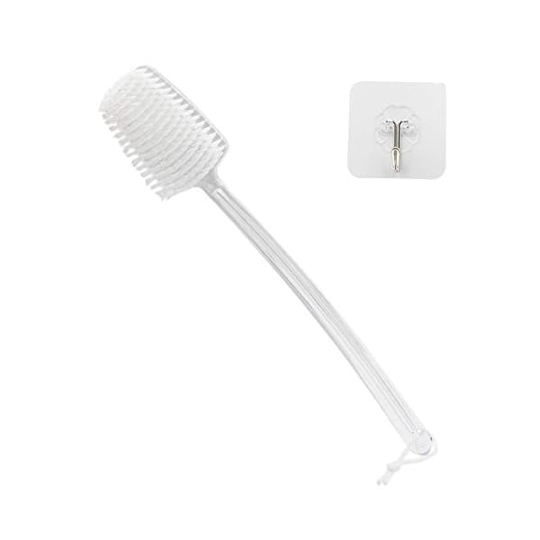 WangHooo Bath Body Back Shower Brush with Curved Long Handle for ...