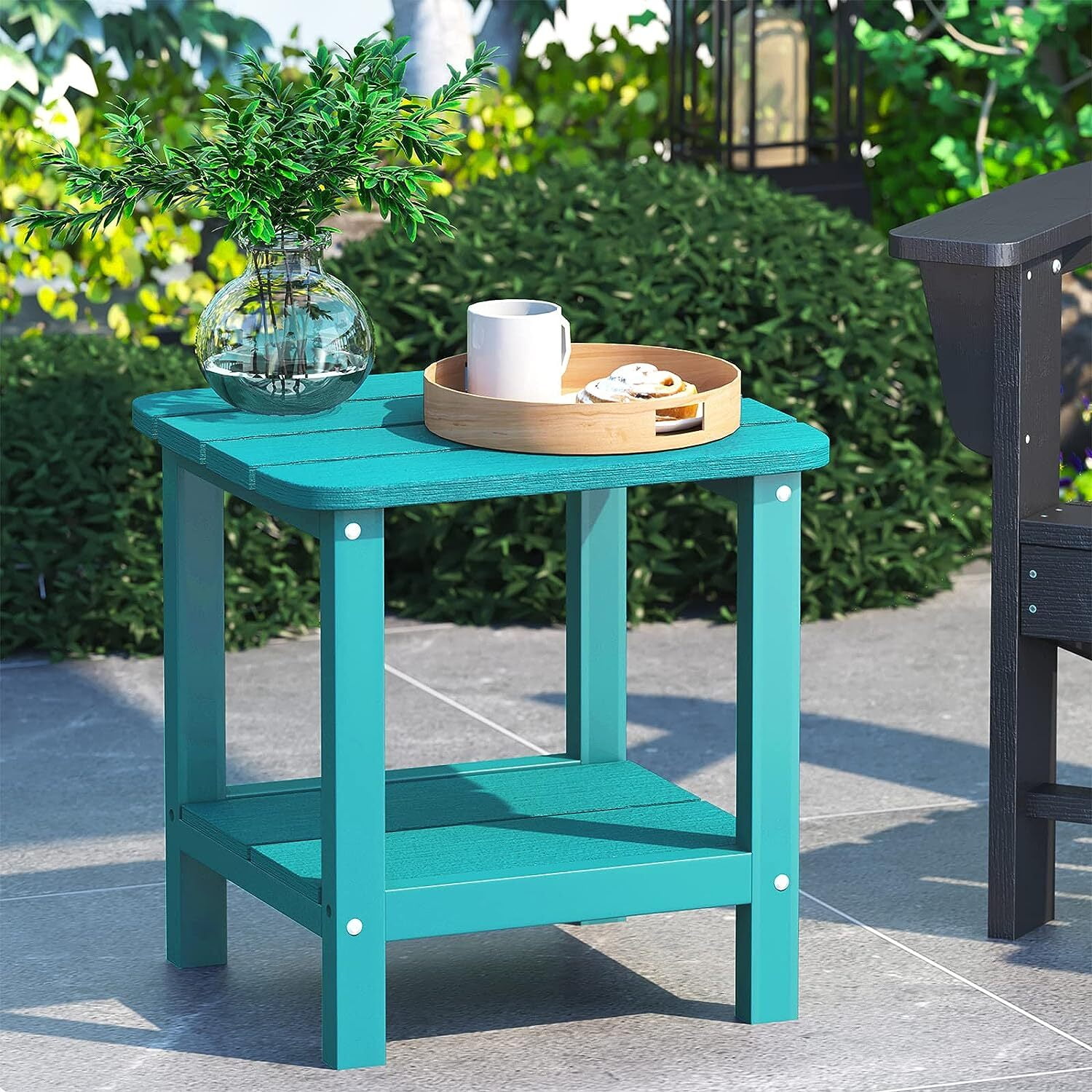 WangSiDun 17.7" Adirondack Side Table, Plastic Outdoor End Tables with