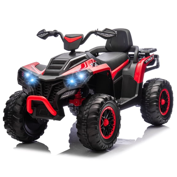 WangWangWang 2-Seater Electric ATV Ride-On Toy, 6Mph Max Speed, LED Lights, 24V, 1 Count
