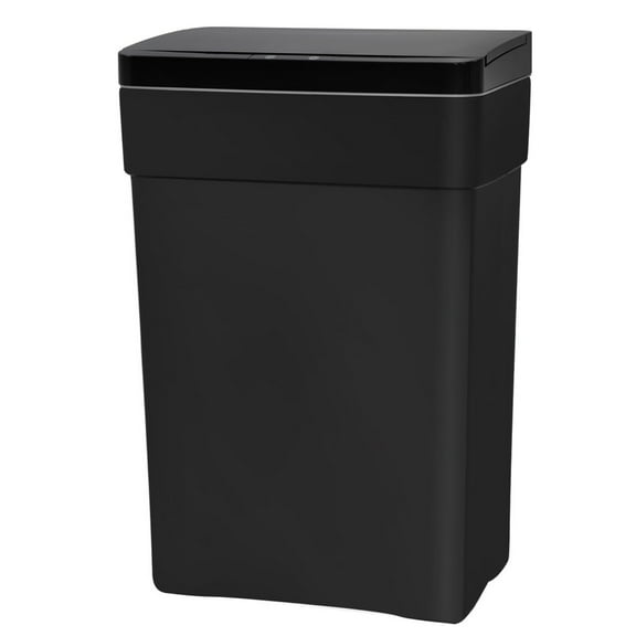 Wangbujianwang 4-Pack 13 Gallon Automatic Touch-Free Trash Can with Lid, Motion Sensor Kitchen Bin, Black, Hands-Free Operation