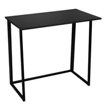 Wangbujianwang Folding Desk Small Foldable Desk for Small Space, 31.5 Inches Writing Computer Desks in Study, Home Office Foldable Office Desks for Bedroom,Black