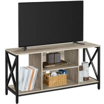 Wangbujianwang For 55 Inch TV Stand for TVs up to Entertainment Center with Storage, Wood TV Console with Shelves for Living Room