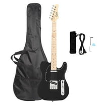Wangbujianwang GTL Electric Guitar 39" 5 Colors Right Handed With Bag & Accessories (Black)