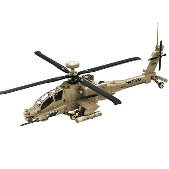 Wange Military Attack Helicopter AH-64 Apache Building Blocks 259 Pieces