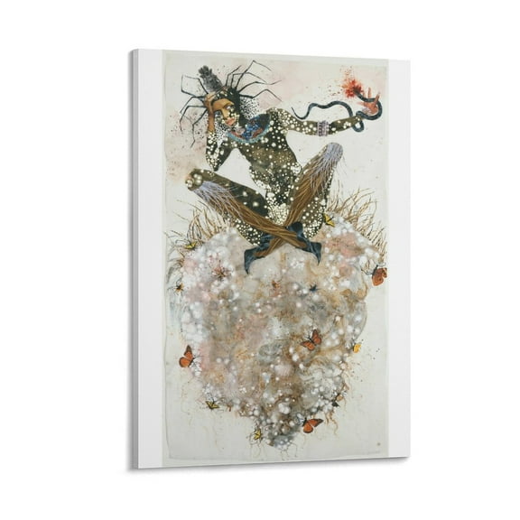 Wangechi Mutu Painting Artwork Artist Poster Canvas Wall Art Prints Poster Gifts Photo Picture Painting Posters Room Decor Home Decorative 08x12inch(20x30cm)