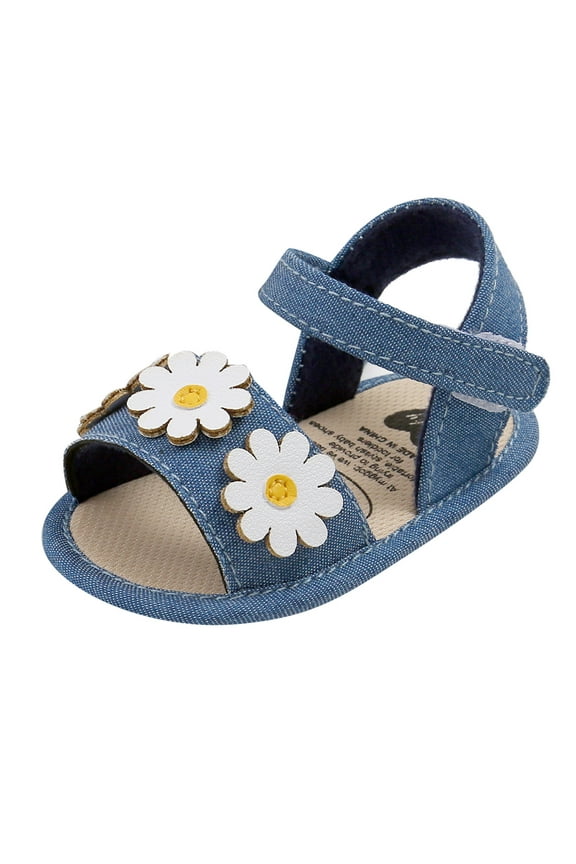 Baby Girls Sandals Summer Shoes Flowers Outdoor First Walk Toddler Girls Shoes For Summer Rainbow Flip Flops Kids Boys