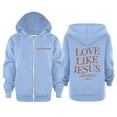 thumbnail image 1 of Wangkekeji Baby Kids Long Sleeve Letter Printed Hoodie Zipper Up Soft Sweatshirts Children Unisex Coat Blouse With Pocket Girls Size 8 Hoodie, 1 of 6