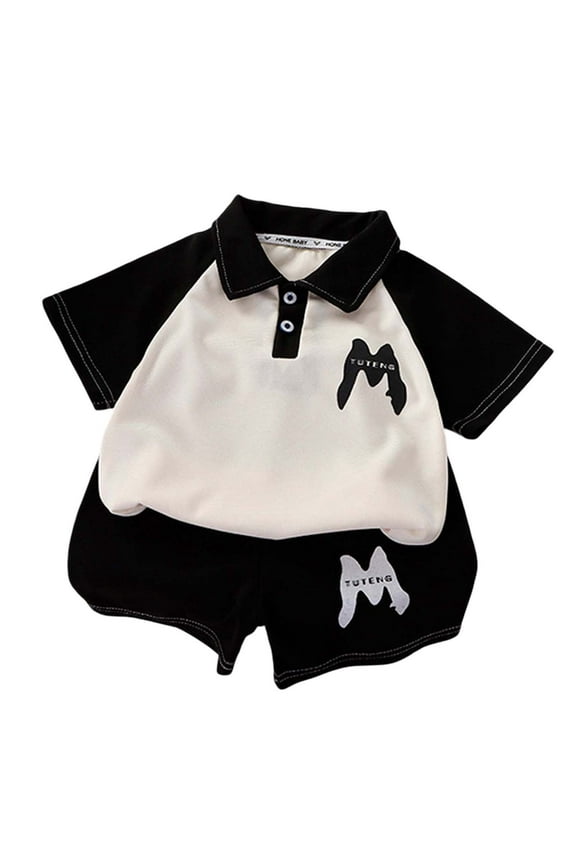 Boys Summer Outfits Shirt And Shorts Set Casual Sporty Play Clothes For Toddler Kids Youth Comfortable Breathable Fabric Baby Boy Bundles Set