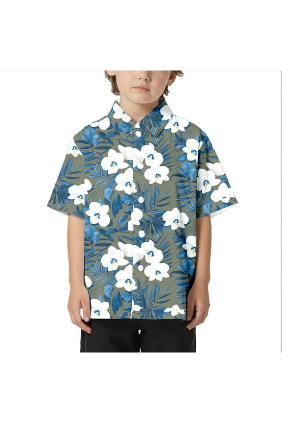 Boys T Shirt, Teen Boys Shirts Toddler Boy Shirts Go So Hard Top Children Beach Leisure Loose Comfortable Trendy Foreign Trade Comfortable Boys Collar Button Open Shirt Short Sleeve Shirt