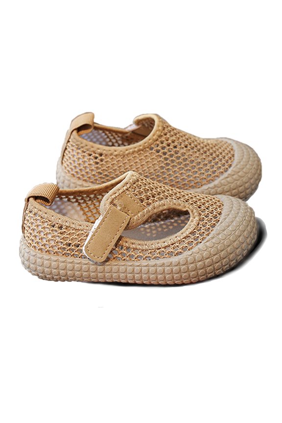 Children's Net Shoes Sandals Kindergarten Indoor Baby Summer Dance Shoes Boys Girls Small White Shoes Ash Slides