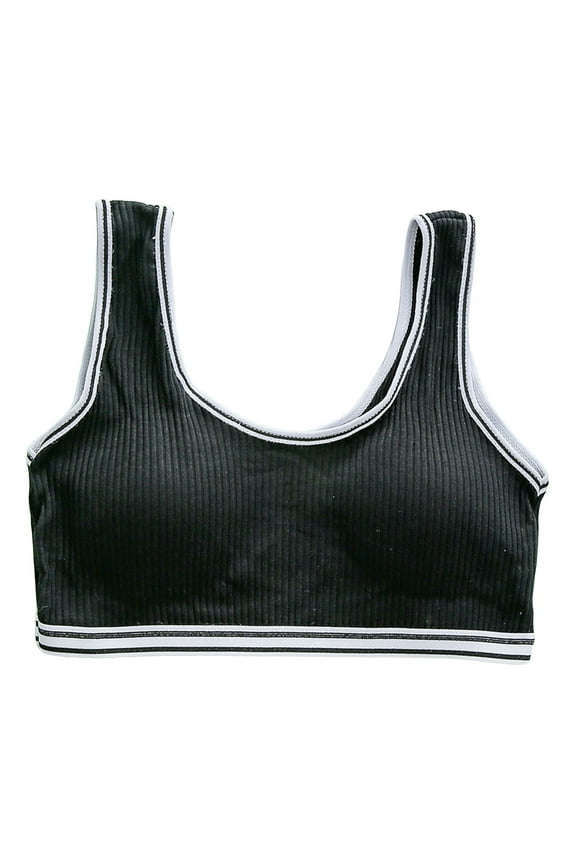 Crop Top Bra Girls Seamless Sports Bra Training White Teen Bra Camisole Style Lightweight Seamless Kids Girl Underwear Age 8