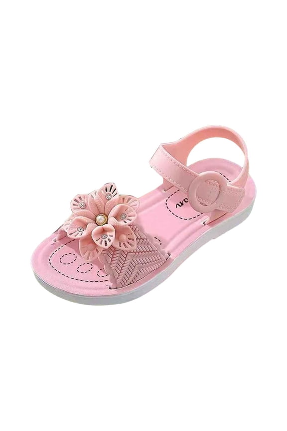 Girls Sandals For Casual Outdoor Vacation Comfortable Daily Wear Fixed Design Open Toe Style For Ages 3 12 Vs Slides