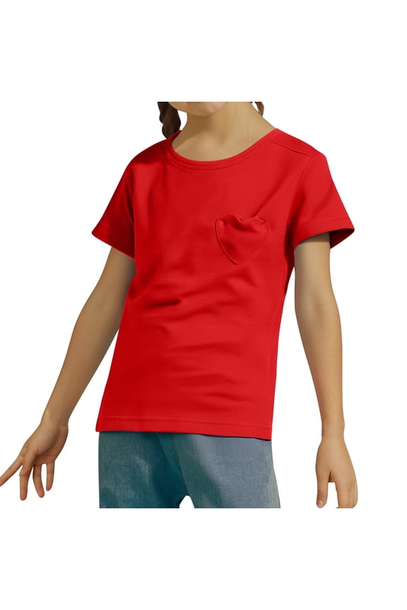 Girls Shirts,T Shirts for Girls Short Sleeve Cute Casual Tops Fashion Oversized Cute Crew Neck Cropped T Shirts T-Shirts Tops for Girls