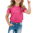 thumbnail image 1 of Wangkekeji Girls Shirts,Toddler Tee Shirts Girls Casual Short Sleeve T Shirts T Shirts for Kids Crewneck Girls Shirts Little Girl Clothes, 1 of 4