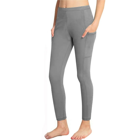 Wangkekeji Girls Solid Color Elastic Waist Yoga Leggings With Pockets Stretchy Comfortable Workout Pants For Gym Dance And Casual Wear Size 6 Girls Leggings